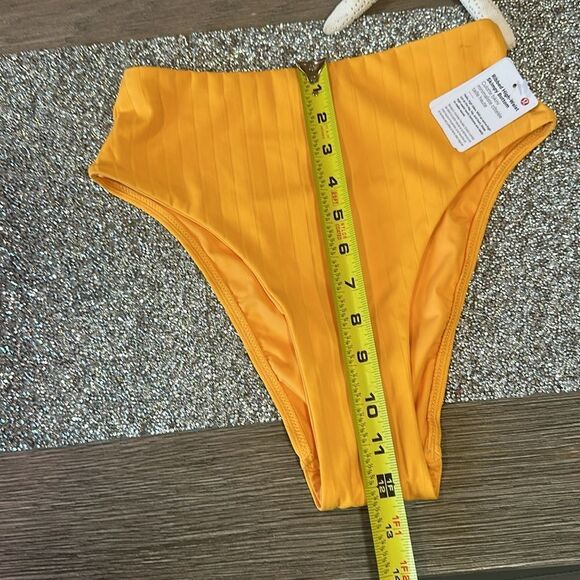 Lululemon Ribbed High-Waist Skimpy-Fit Swim Bottom Mango Dream size 4 NWT 🏝️ - Picture 7 of 10